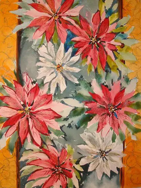 Image titled Red,white poin w gold borde