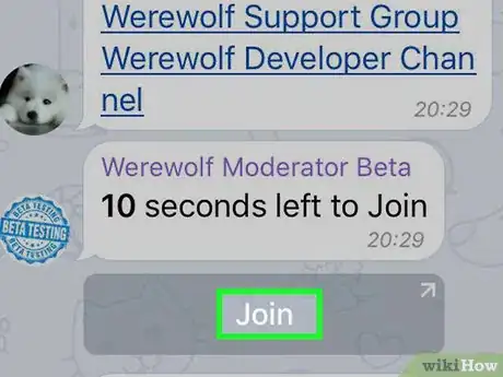 Image titled Play Werewolf on Telegram on iPhone or iPad Step 11