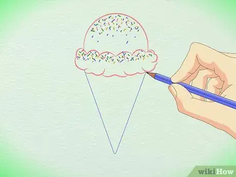 Image titled Draw a Detailed Ice Cream Cone Step 14