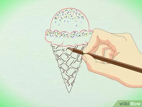 Image titled Draw a Detailed Ice Cream Cone Step 16