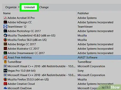 Image titled Uninstall Avast! Free Antivirus 8 Step 6