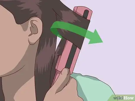 Image titled Curl a Weave with a Flat Iron Step 8