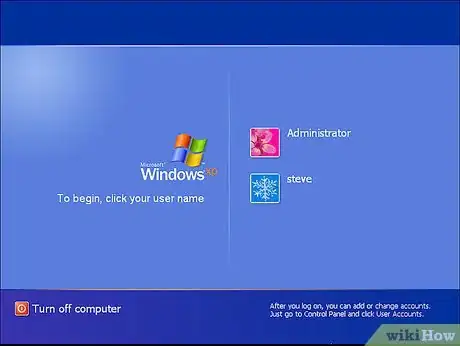 Image titled Log on to Windows XP Using the Default Blank Administrator Password Step 4