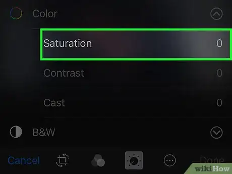 Image titled Change the Saturation of an iPhone Photo Step 7