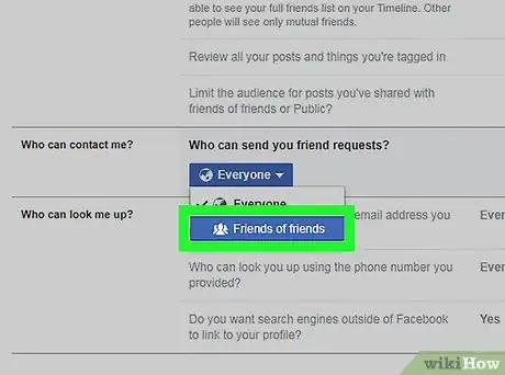 Image titled Stop All Friend Requests on Facebook Step 14