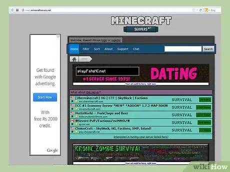 Image titled Find Minecraft Servers to Play on Step 1Bullet4