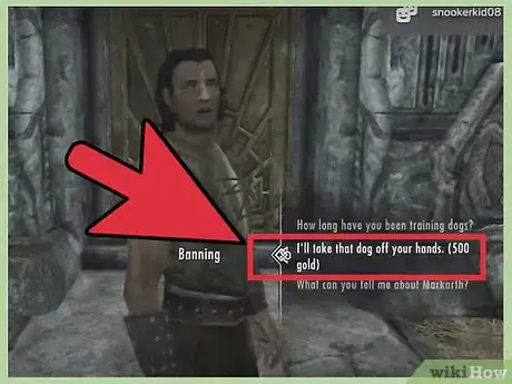 Image titled Get a Dog in Skyrim Step 4