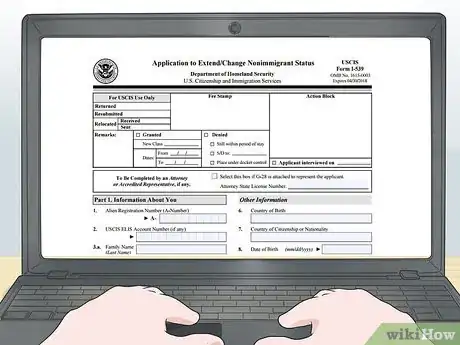 Image titled Change the Status of a B1 Business Visa Step 2