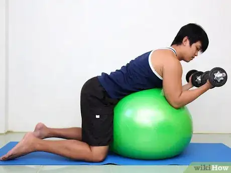 Image titled Work out Biceps With an Exercise Ball Step 3