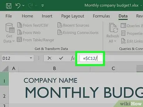 Image titled Divide in Excel Step 5