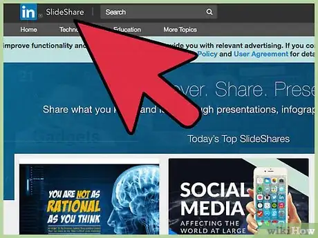 Image titled Upload a Slideshow to SlideShare Step 1
