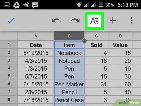 Image titled Highlight Duplicates on Google Sheets on Android Step 4