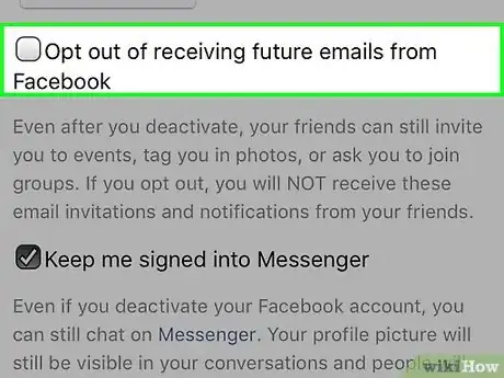 Image titled Deactivate a Facebook Account Step 11
