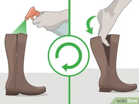 Image titled Stretch the Calf Area of Boots Step 4