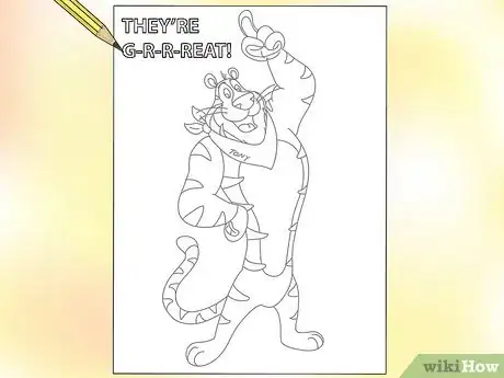 Image titled Draw and Color Tony the Tiger Step 10