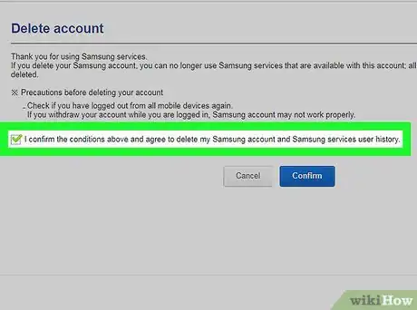 Image titled Delete a Samsung Account on PC or Mac Step 7