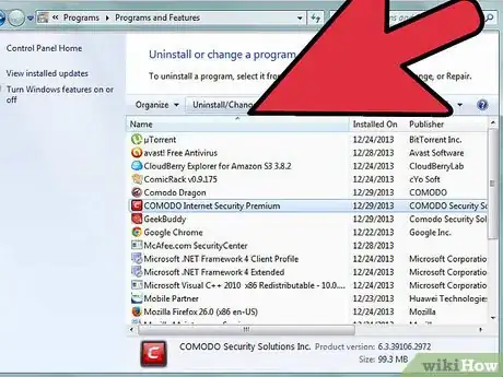 Image titled Uninstall Comodo Internet Security Premium Step 2