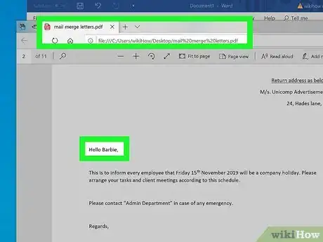 Image titled Mail Merge Using a List from Access Database Step 21