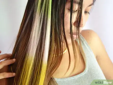 Image titled Make Clip on Hair Streaks Step 9