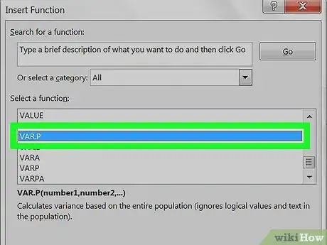 Image titled Calculate Variance in Excel on PC or Mac Step 4