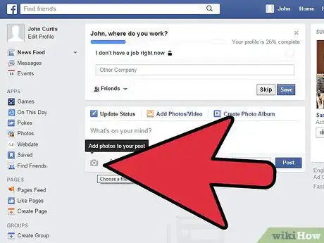 Image titled Post Multiple Photos on Facebook Step 3