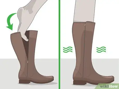 Image titled Stretch the Calf Area of Boots Step 3