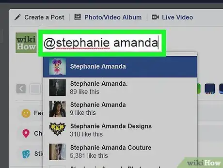 Image titled Tag People in a Facebook Status Step 9