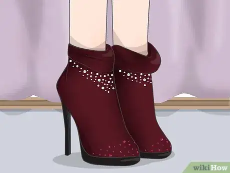 Image titled Wear Burgundy Booties Step 4