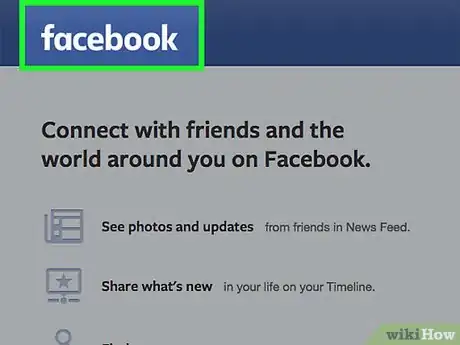Image titled Log in to Facebook Step 1