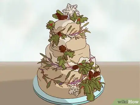Image titled Decorate a Winter Wedding Cake Step 5