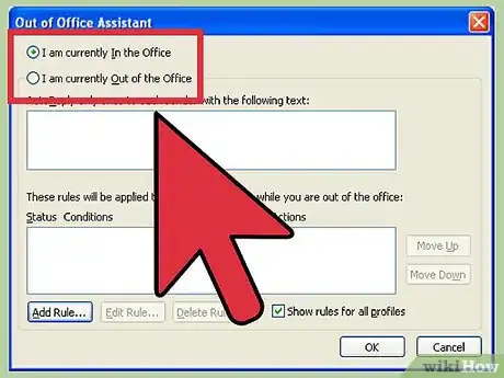Image titled Turn On or Off the Out of Office Assistant in Microsoft Outlook Step 11