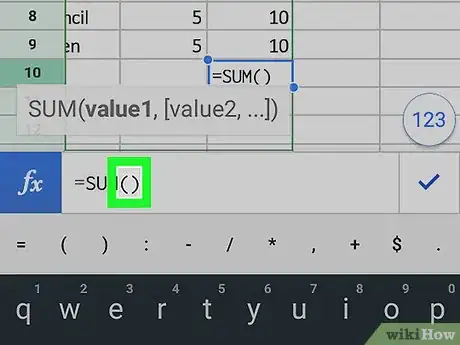 Image titled Total a Column on Google Sheets on Android Step 6