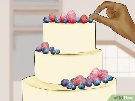Image titled Decorate a Rustic Wedding Cake Step 7