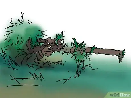 Image titled Stalk With a Ghillie (3D Camouflage) Suit Step 3