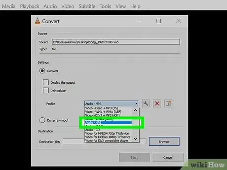 Image titled Convert a Vob File to MP3 Step 7