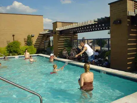 Image titled Seth and Bill playing with badminton on the roof