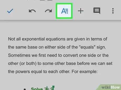 Image titled Put an Exponent in Google Docs Step 5