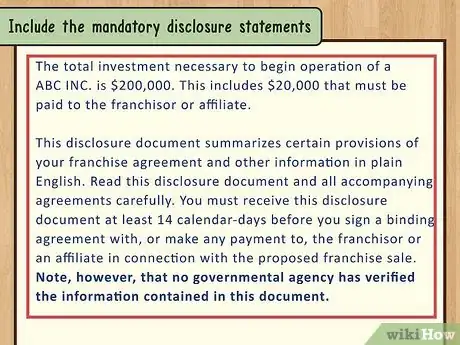 Image titled Create Disclosure Statements for a Franchise Step 5