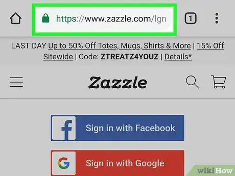 Image titled Cancel Zazzle Black on Android Step 2