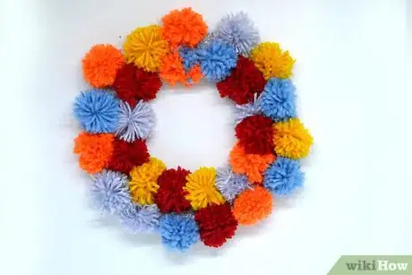 Image titled Make a Pom‐Pom Ball Wreath Step 13