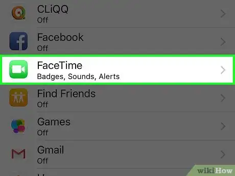 Image titled Turn Off FaceTime Notifications on an iPhone Step 3