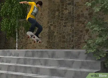 Image titled Bail out of Skateboard Tricks Down Stairs Step 2