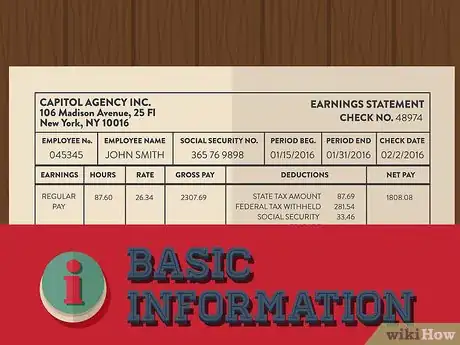 Image titled Read a Pay Check Stub Step 1