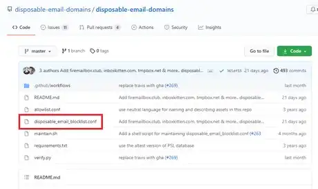 Image titled Step 3. Open the file that contains the list of disposable email domains.png
