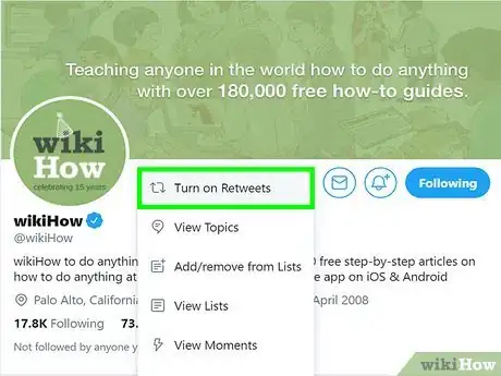 Image titled Turn Off Retweets for a Specific User Step 10