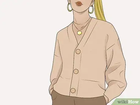 Image titled Wear a Beige Cardigan Step 10