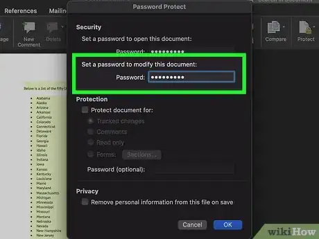 Image titled Password Protect a Document on Mac Step 5