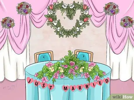 Image titled Decorate the Bride and Groom Table Step 13
