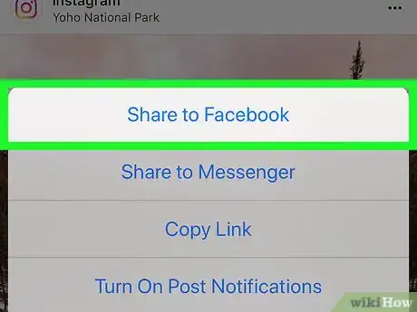Image titled Share from Instagram to Facebook on iPhone or iPad Step 13