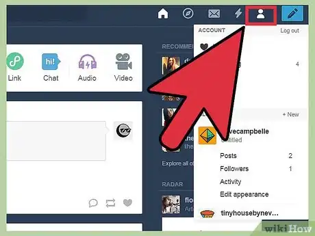 Image titled Reblog Yourself on Tumblr Step 2